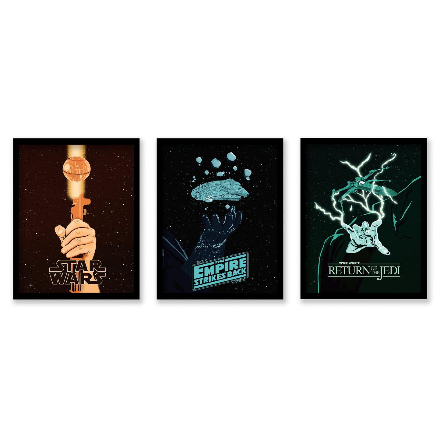 Star Wars Trilogy Minimal Movie Illustrated Posters