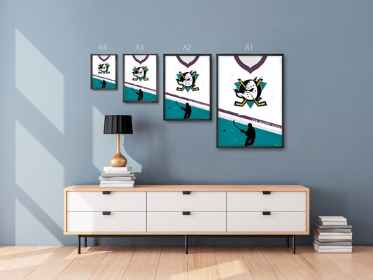 The Mighty Ducks Framed Poster |  Minimalist Film Art