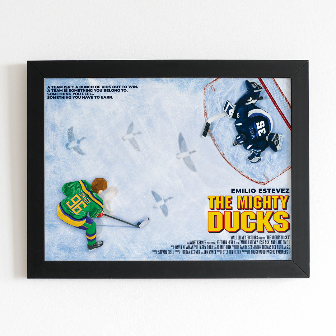 The Mighty Ducks Champions Minimal Movie Illustrated Poster