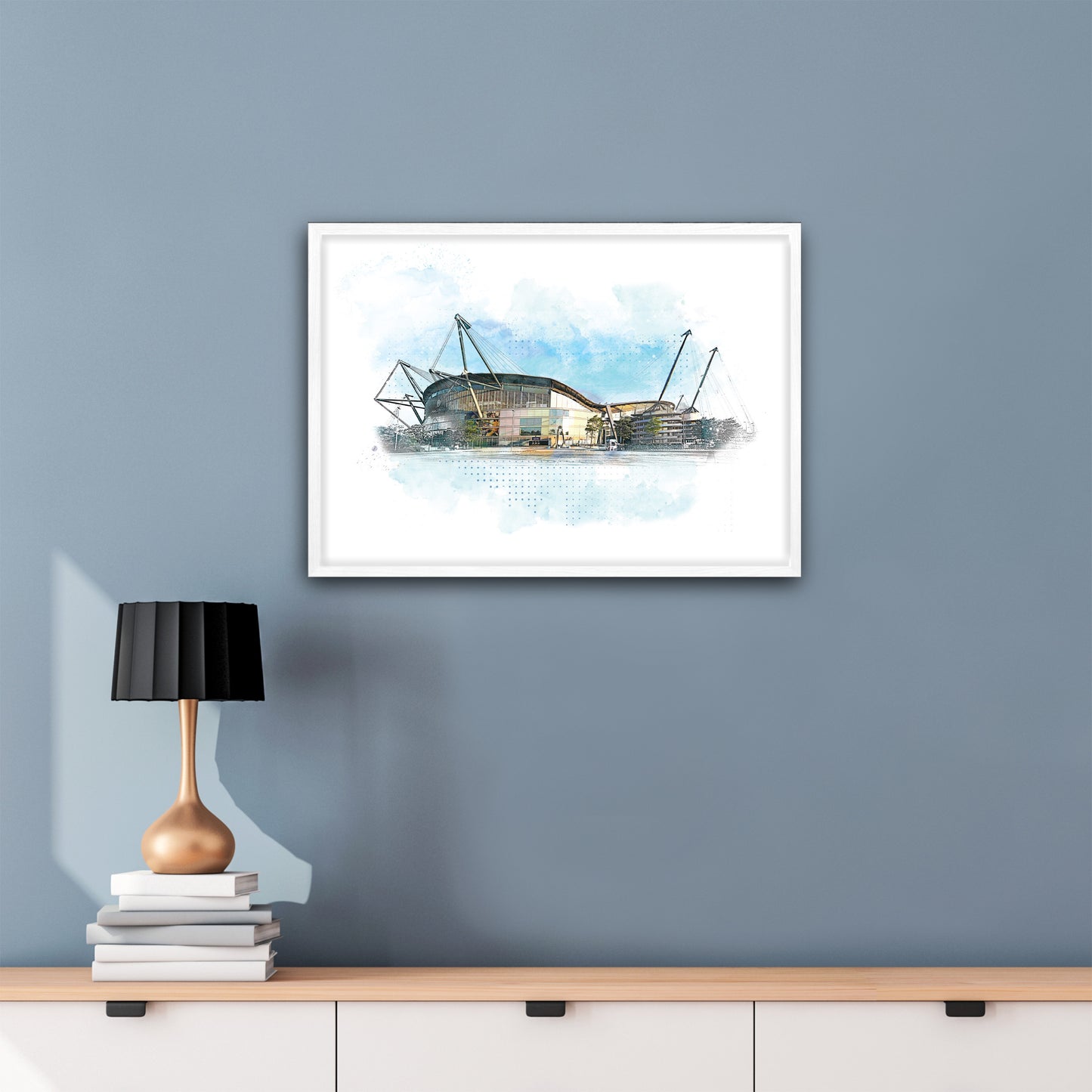 Manchester City Etihad Stadium Framed Poster | Manchester City FC Stadium Art