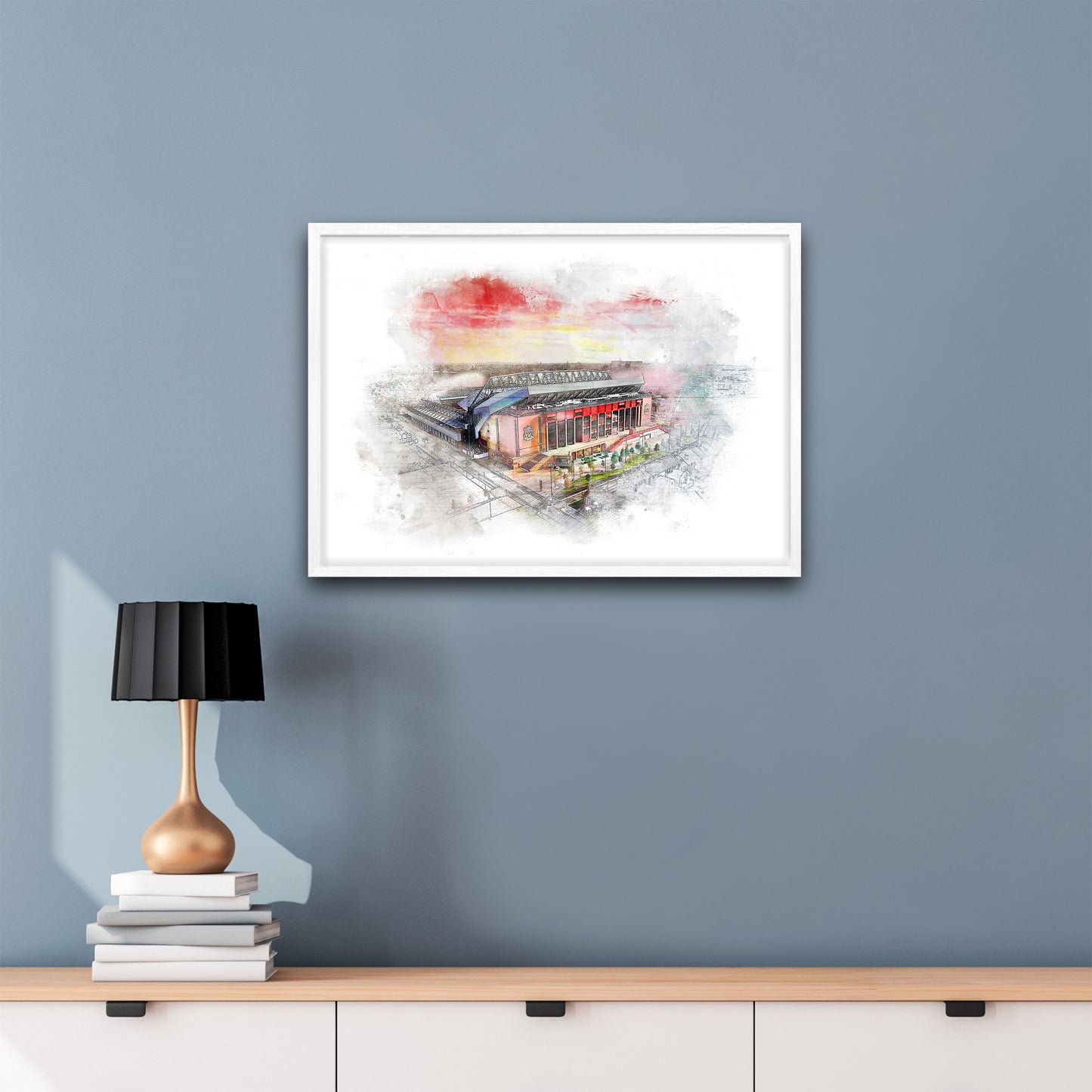 Anfield Stadium Framed Poster | Liverpool United FC Stadium Art