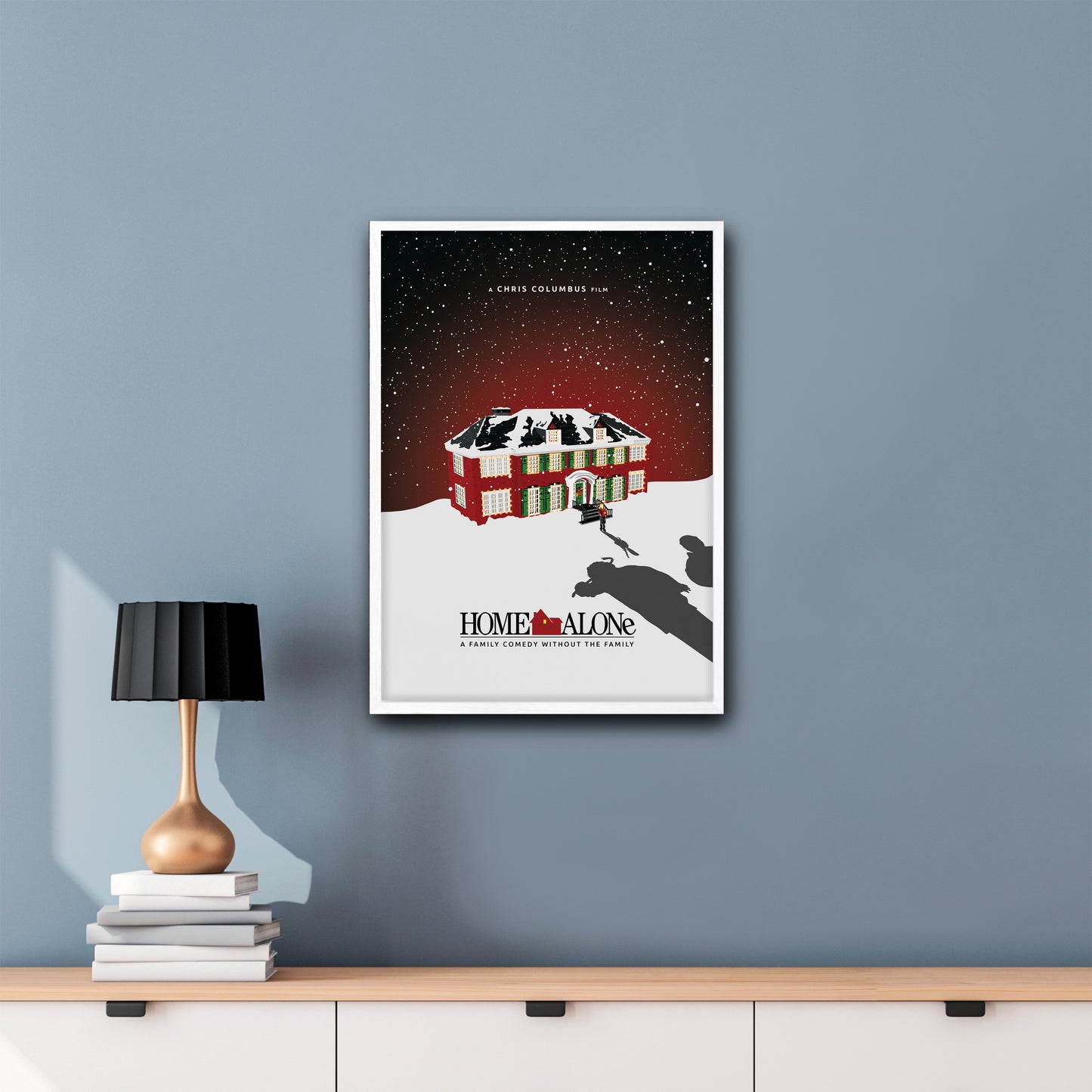 Home Alone Framed Poster |  Minimalist Film Art | Illustrated Movie Print