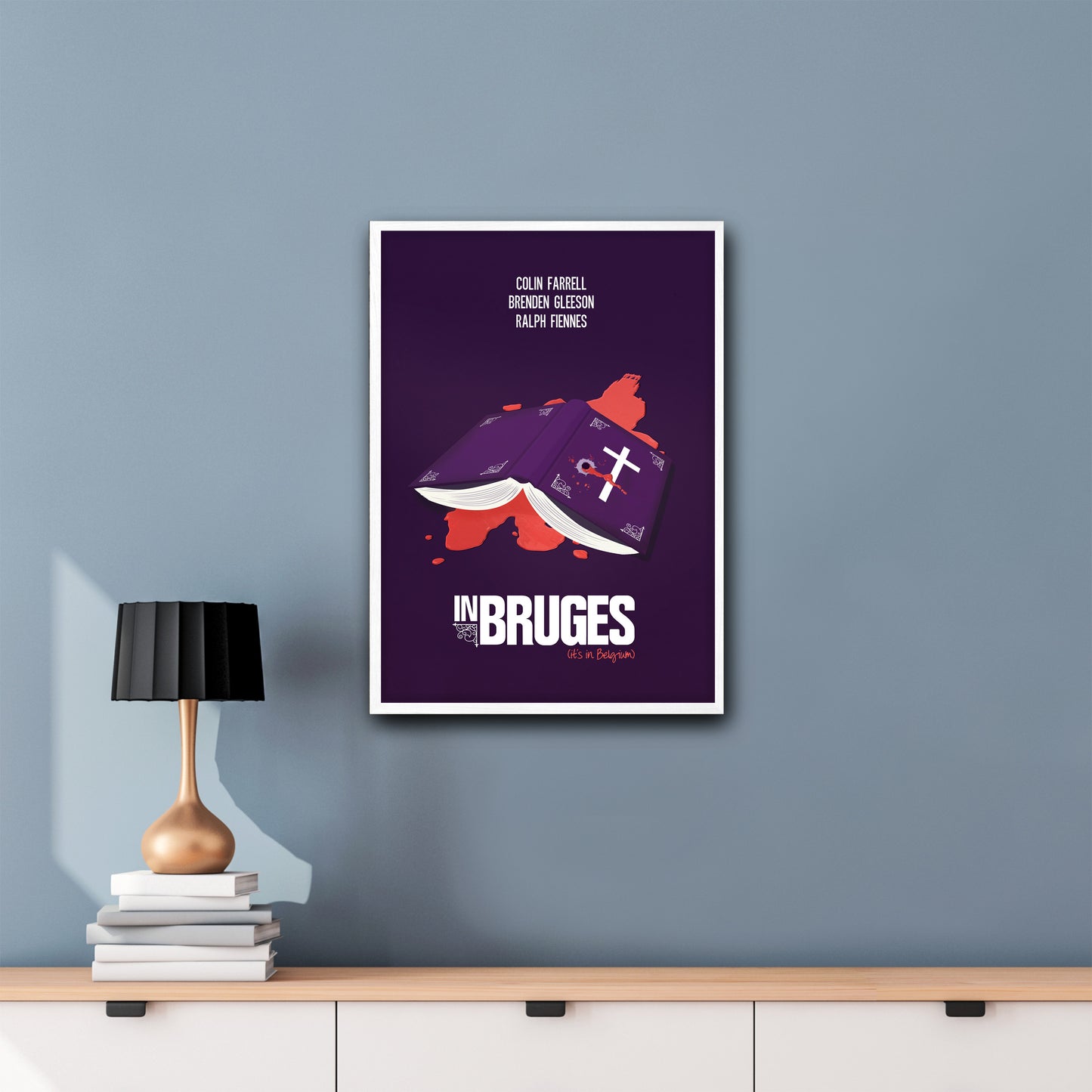 In bruges Framed Poster |  Minimalist Film Art | Movie Print