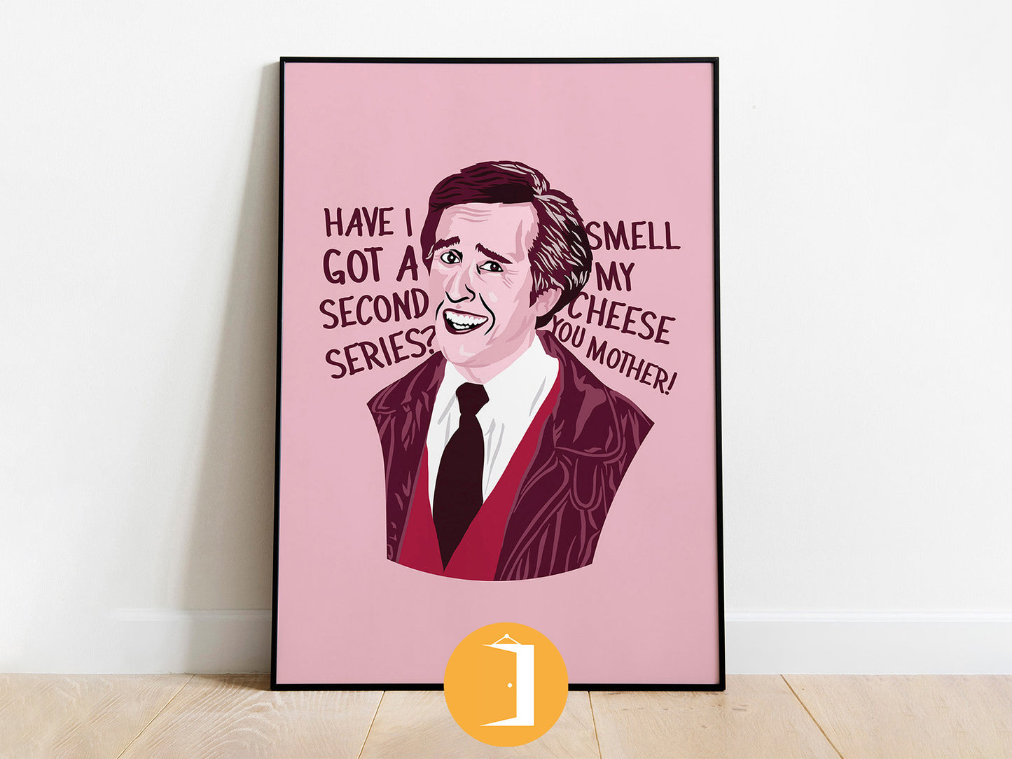 Alan Partridge Smell My Cheese Poster | Steve Coogan Minimalist Illustrated Portrait Print