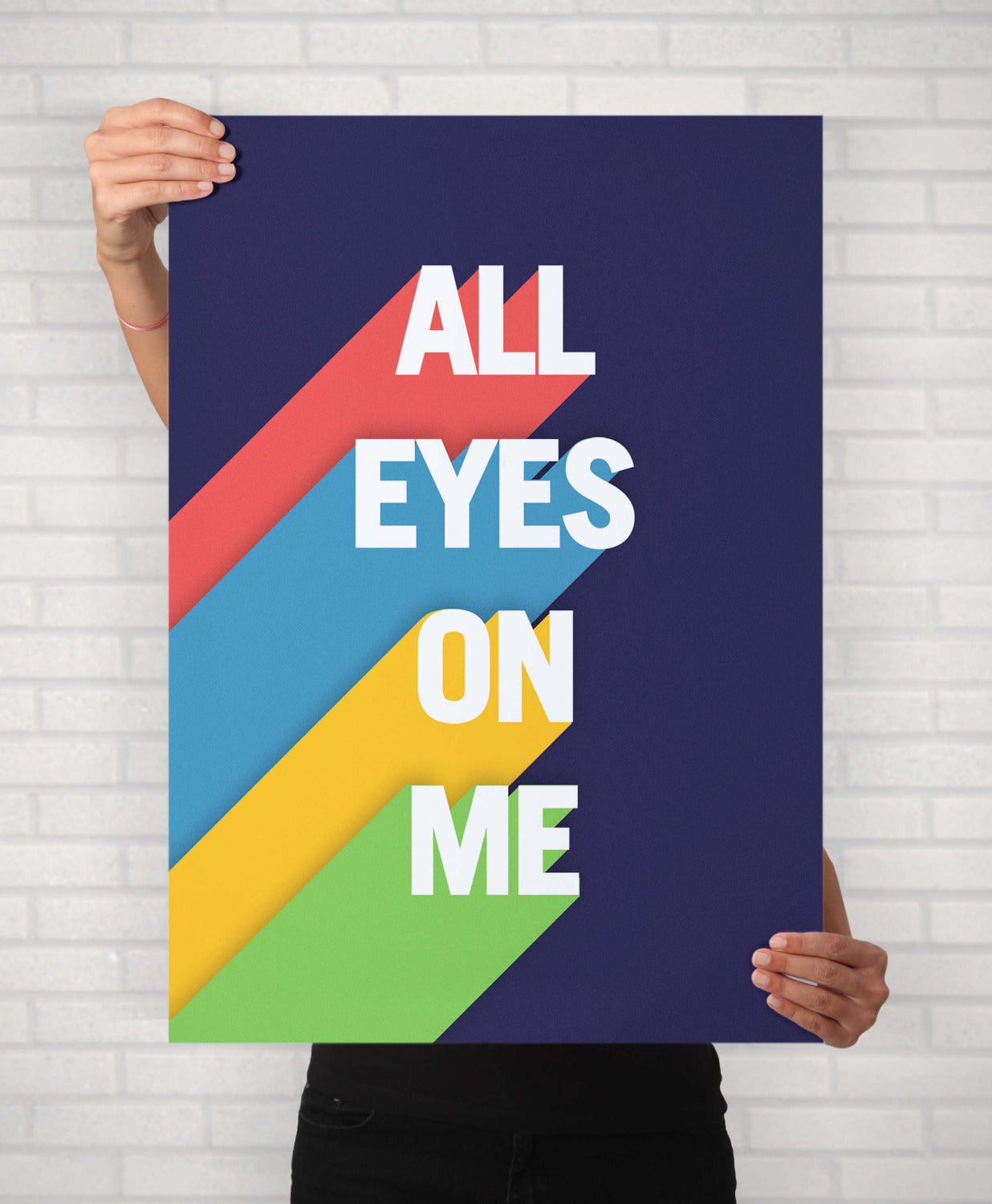 All Eyes On Me  Print | Bo Burnham Poster | Typography Wall Art