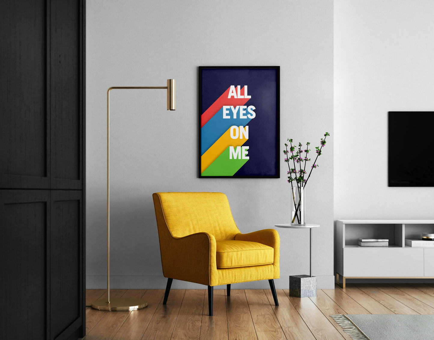 All Eyes On Me  Print | Bo Burnham Poster | Typography Wall Art