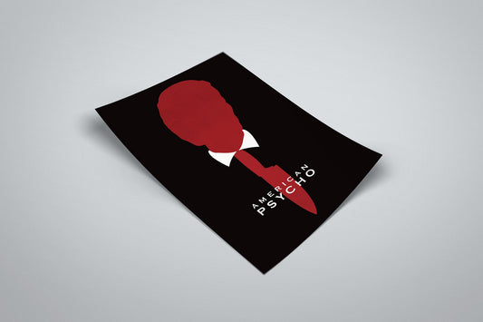 American Psycho Film Poster |  Patrick Bateman Minimal Movie Illustrated Print