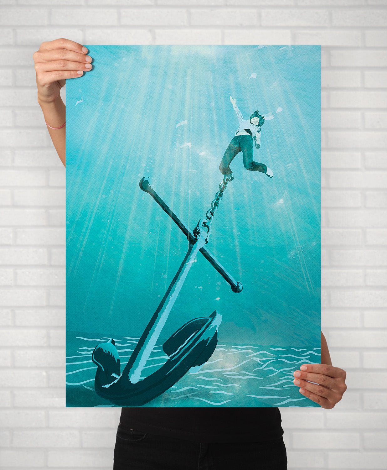 Anchors are Aweigh Illustration Poster