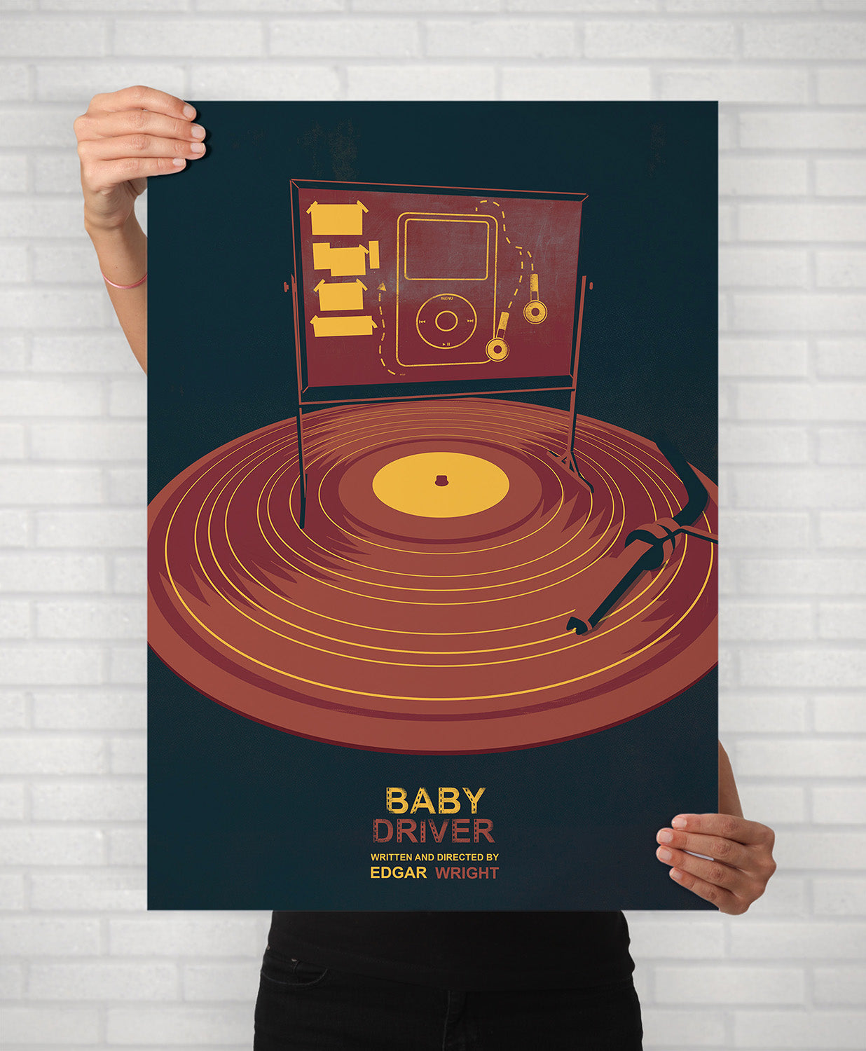 Baby Driver Minimal Movie Illustrated Poster