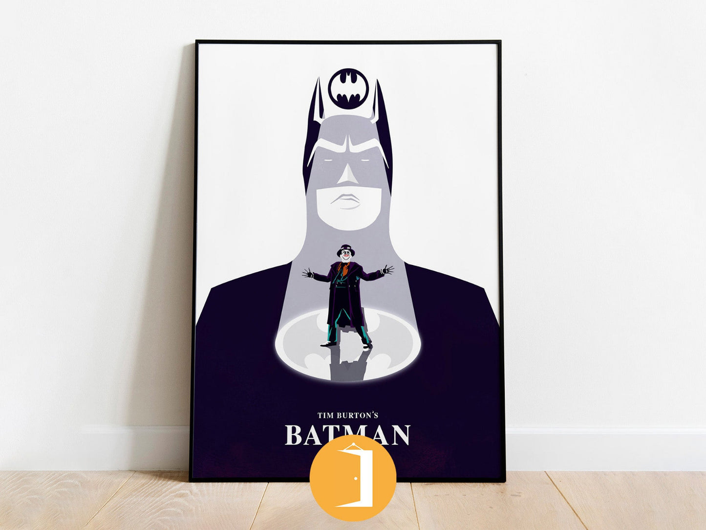 Batman 1989 Poster | Minimalist Movie Illustrated Poster | Michael Keaton Batman Poster