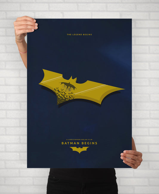 The Dark Knight Trilogy Batman Minimal Movie Illustrated Poster