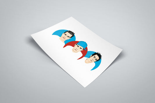 Blink 182 Poster | Minimal Pop Punk Portrait Illustrated Print | Enema Of The State