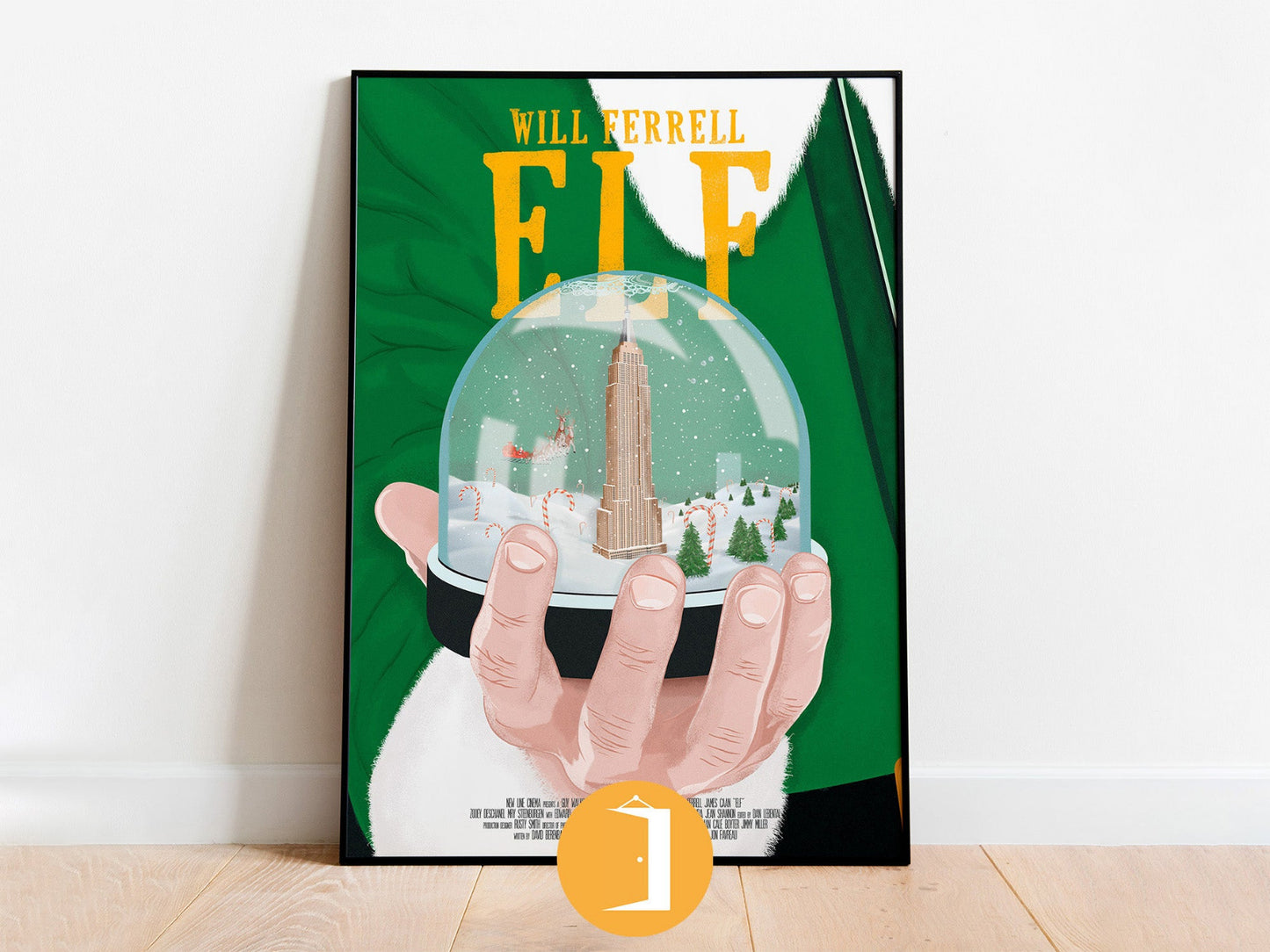 Elf Film Poster | Will Ferrell Illustrated Christmas Movie Poster