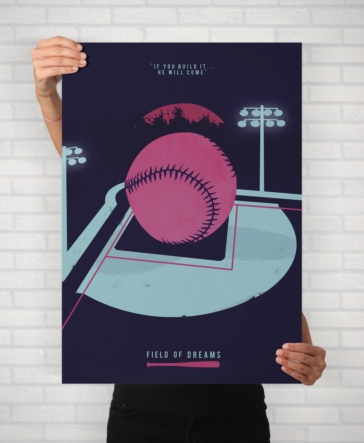 Field of Dreams Minimal Illustrated Movie Poster