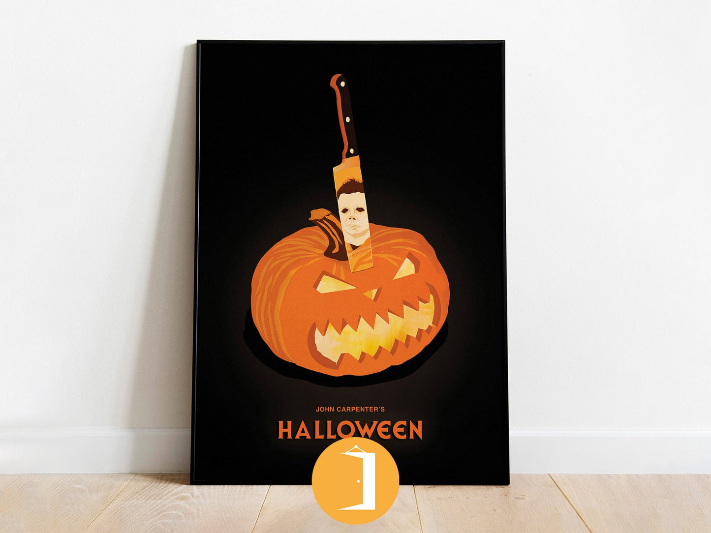 Halloween Film Poster | 1978 Horror Minimal Movie Illustrated Print | Michael Myers