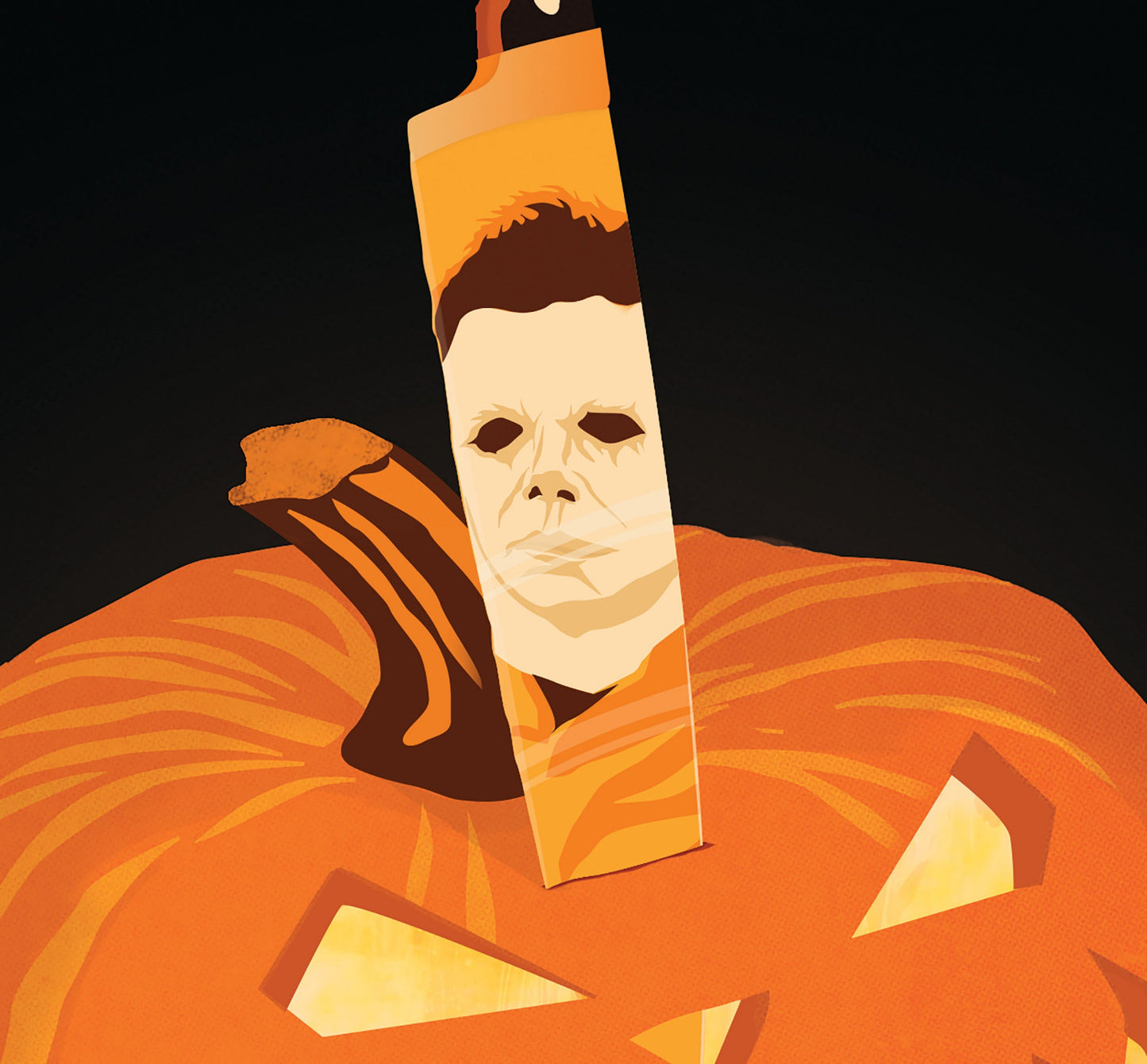 Halloween Film Poster | 1978 Horror Minimal Movie Illustrated Print | Michael Myers