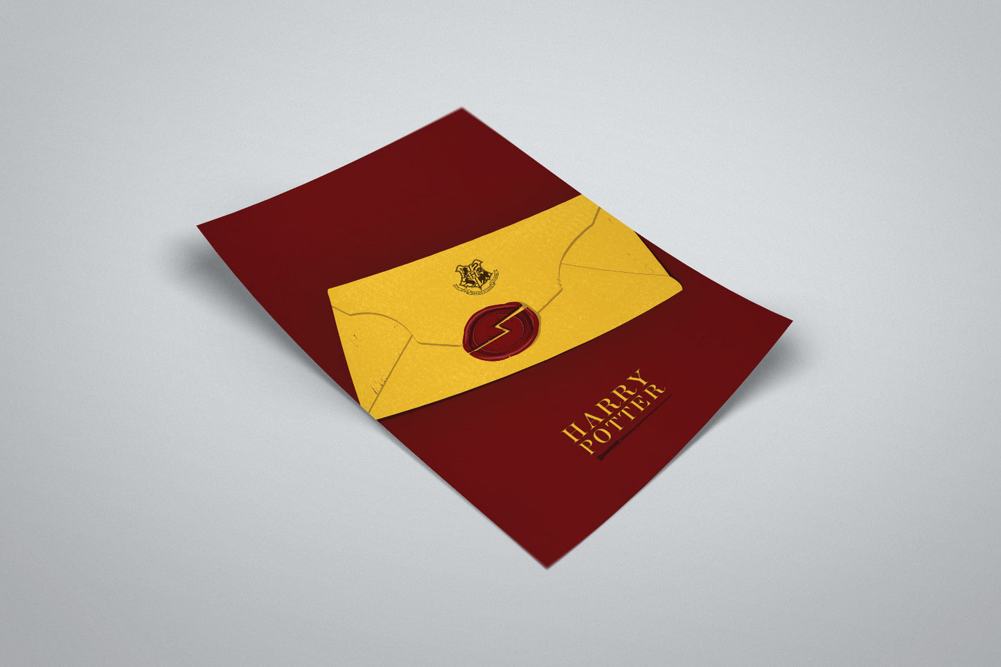 Harry Potter Poster | Hogwarts Letter Minimal Movie Illustrated Print