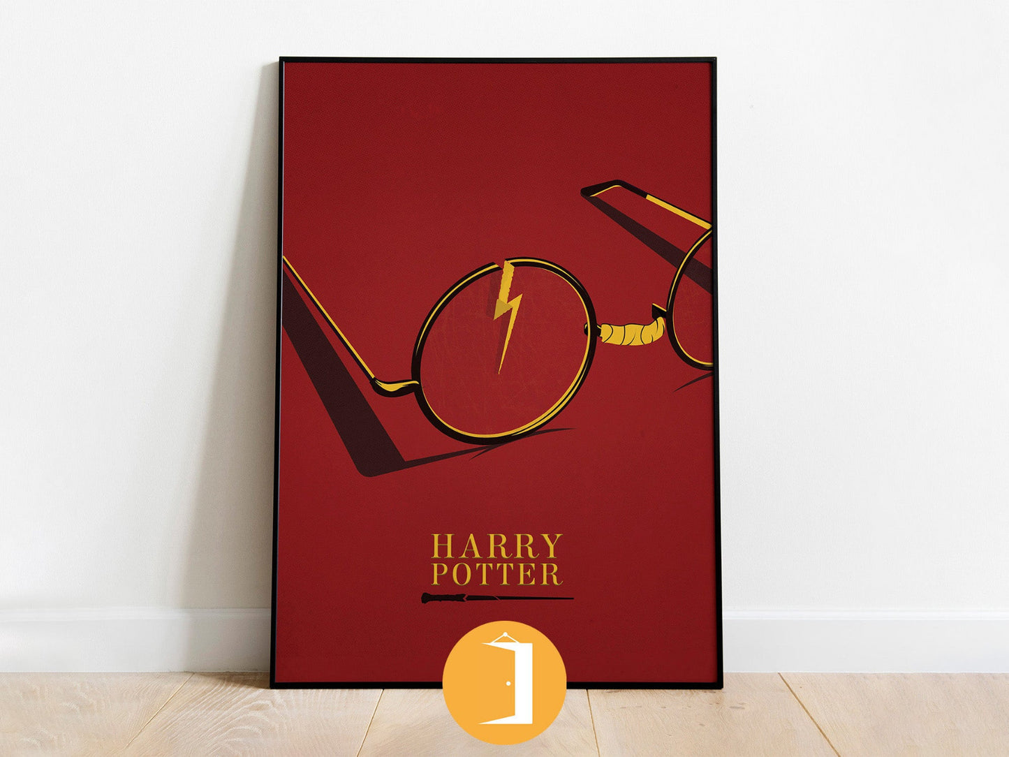 Harry Potter Poster | Alternative Minimalist Movie Poster | Lighting Bolt Scar Glasses Art