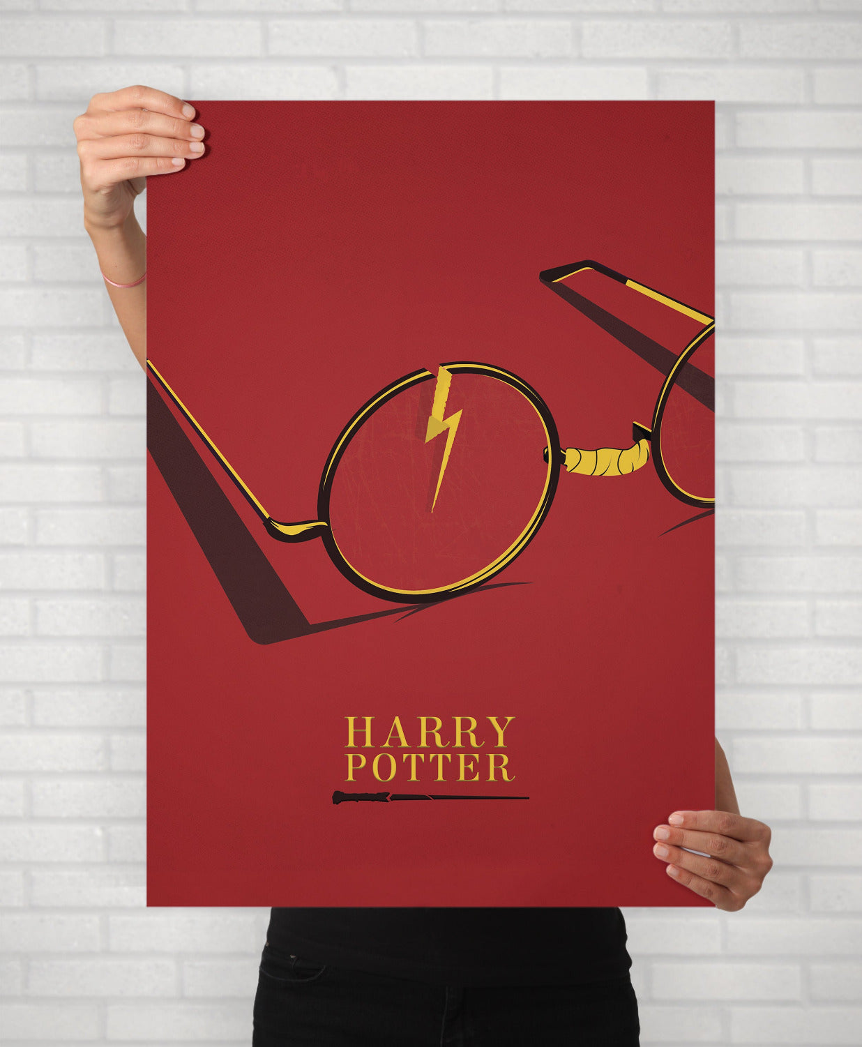 Harry Potter Minimal Framed Minimal Movie Illustrated Poster
