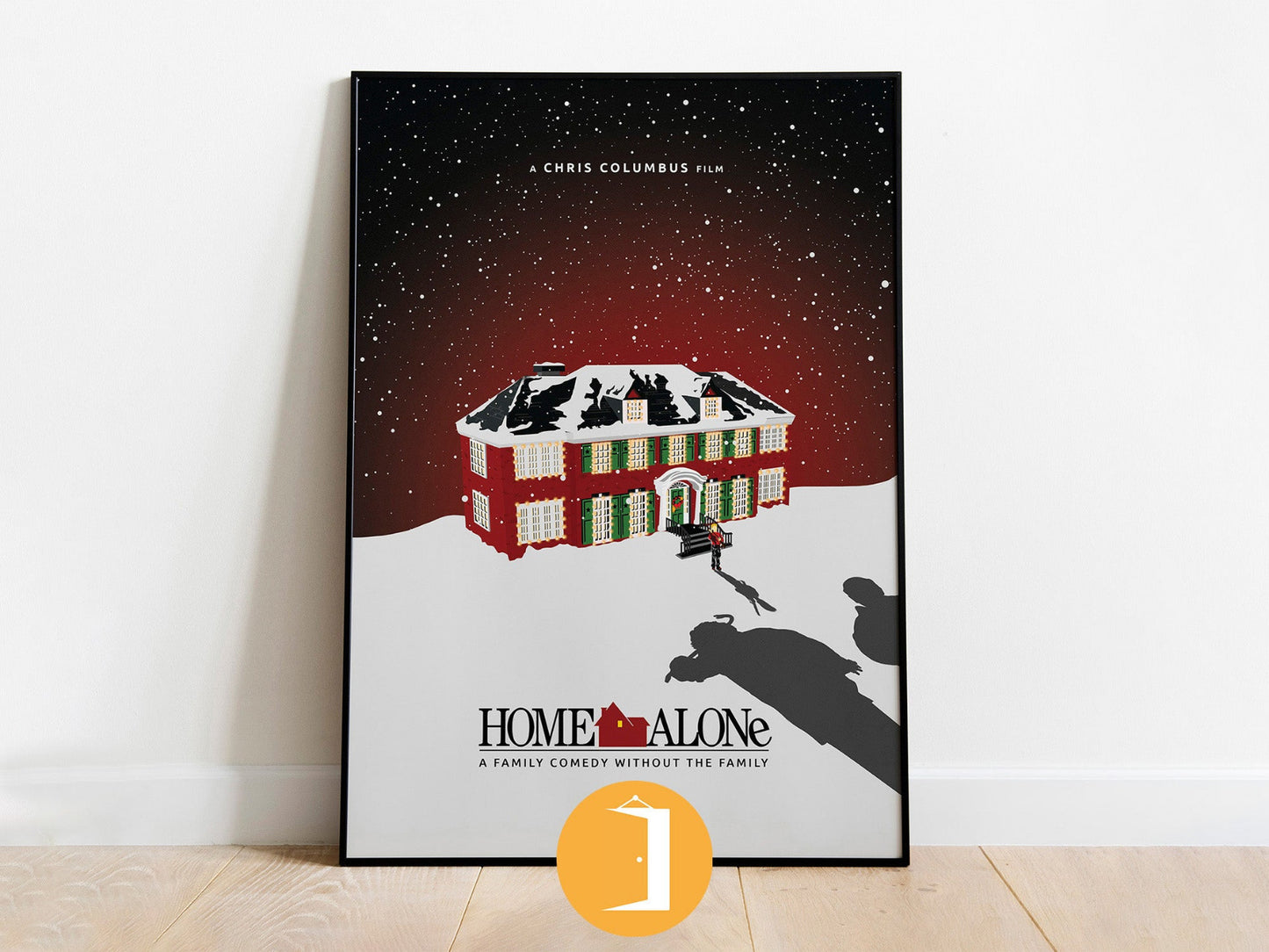 Home Alone Poster | Minimal Movie Illustrated Print | Christmas Film Print