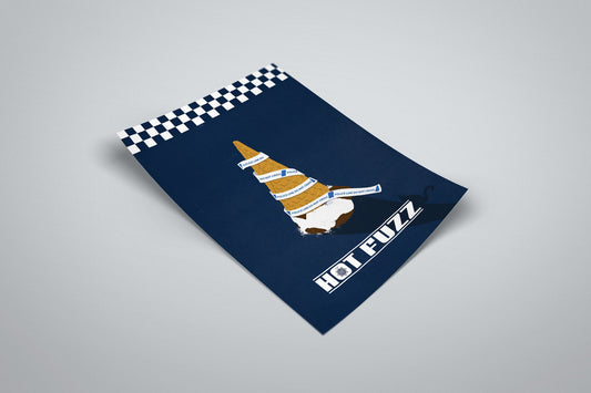 Hot Fuzz Poster |  The Cornetto Trilogy Poster |  Minimalist Movie Posters | Illustrated Print