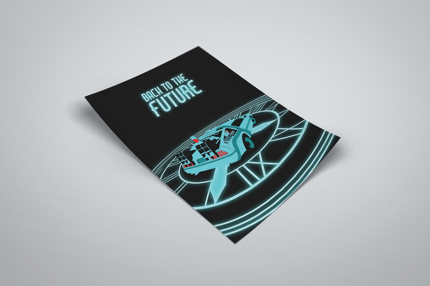 Back To The Future Minimal Movie Illustrated Poster