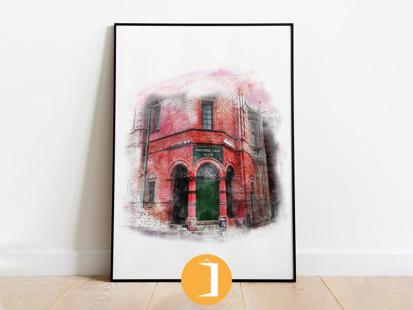 Salford Lads Club Watercolour Style Illustrated Poster