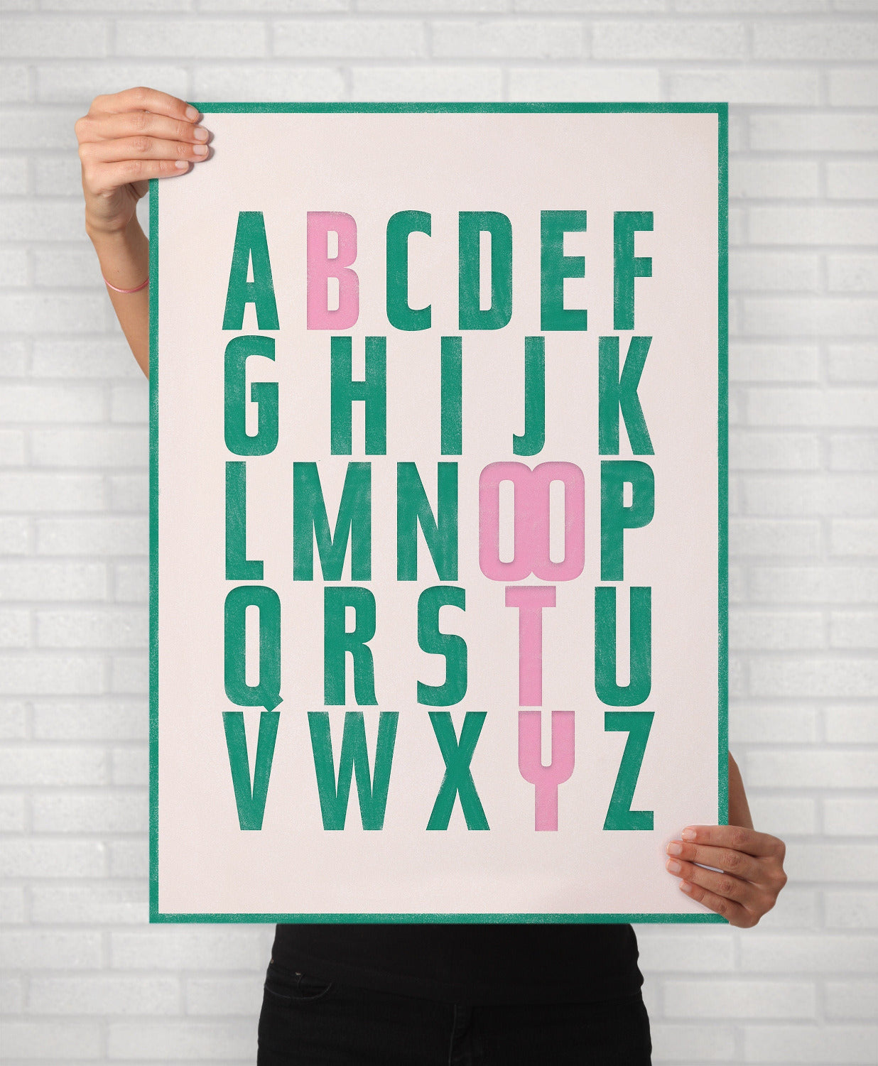 BOOTY Alphabet Motivational Typography Home Wall Art Illustrated Poster