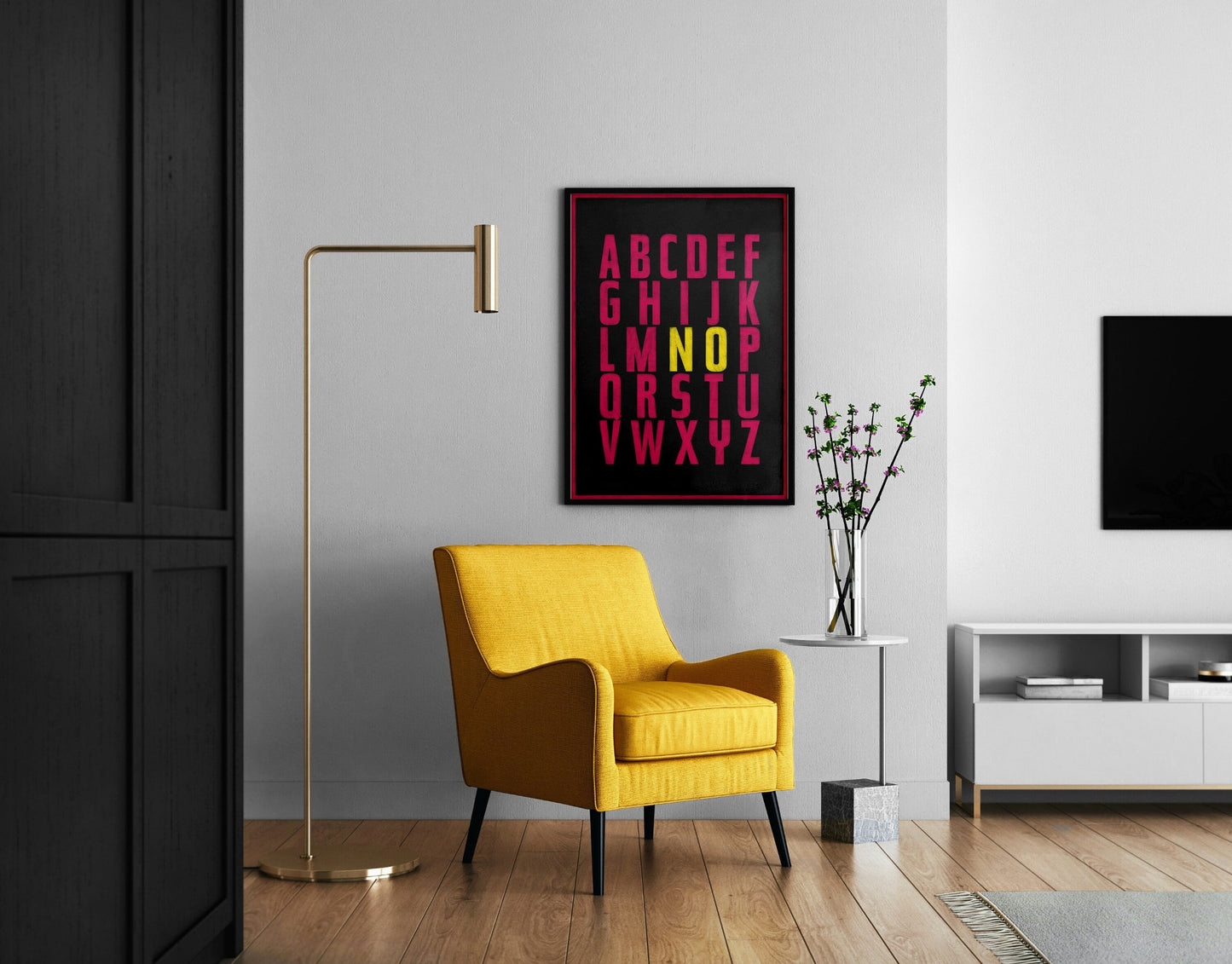 NO means NO Alphabet Motivational Typography Home Wall Art Illustrated Poster