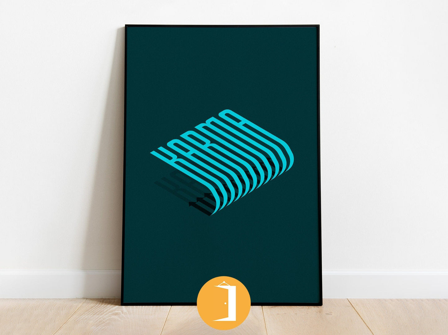 Karma Typography Minimal Illustrated Poster