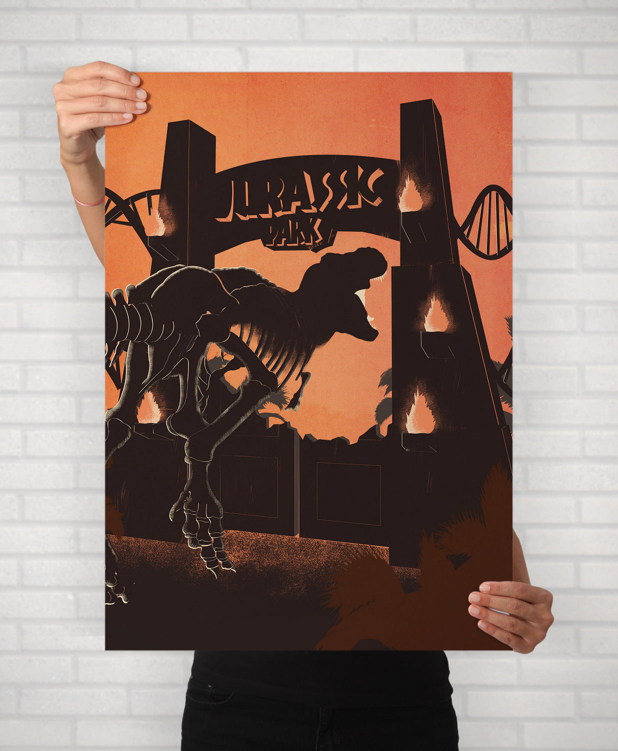 Jurassic Park Minimalist Poster |  Movie Illustrated Print