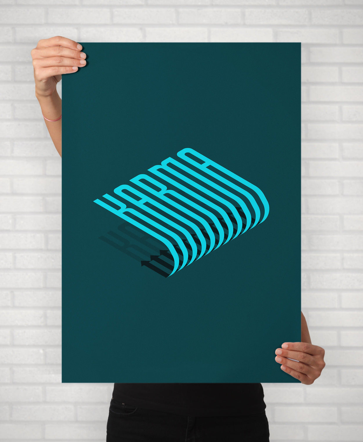 Karma Typography Minimal Illustrated Poster