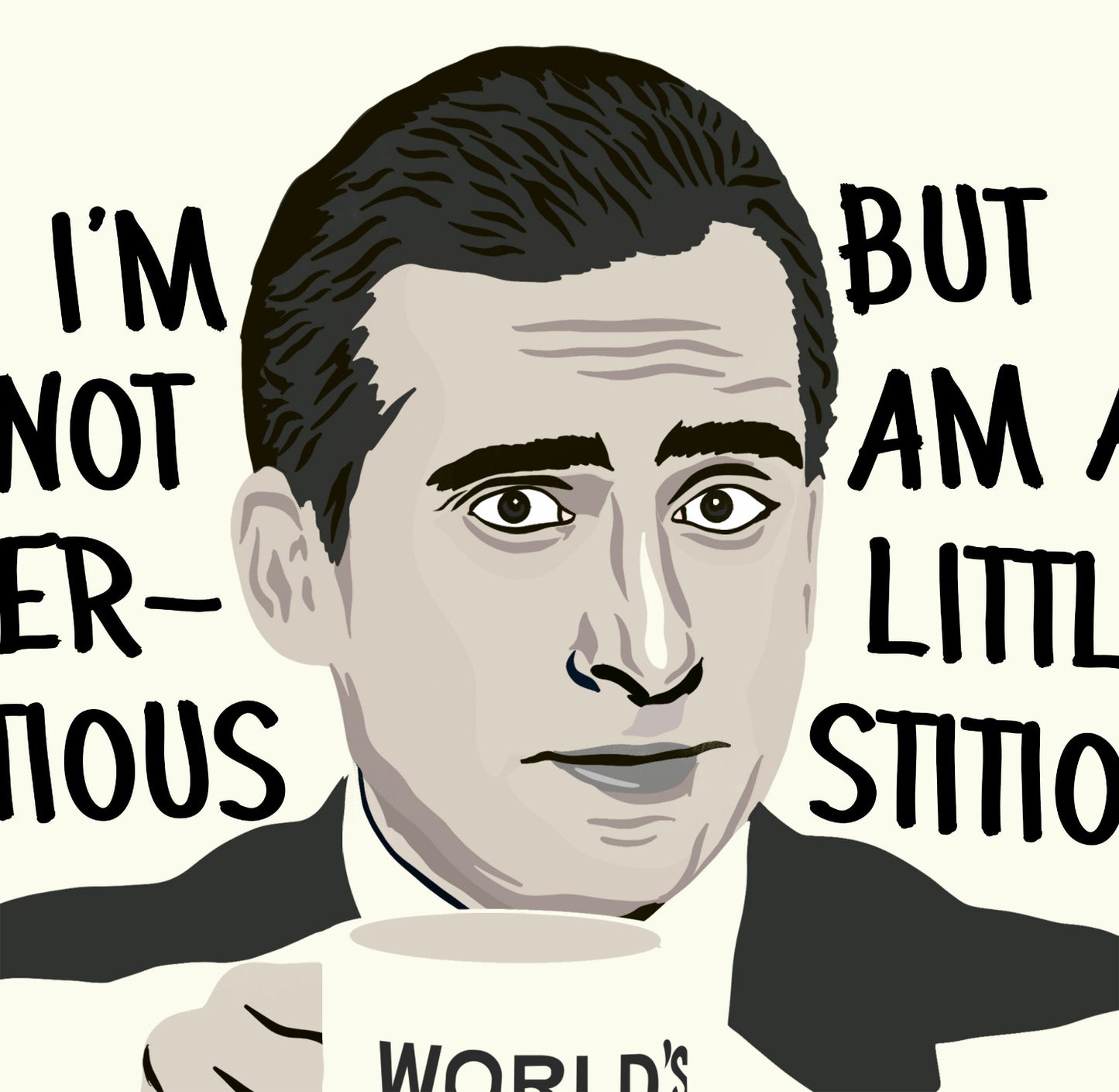 Michael Scott The Office Quote Portrait Minimal Illustrated Poster