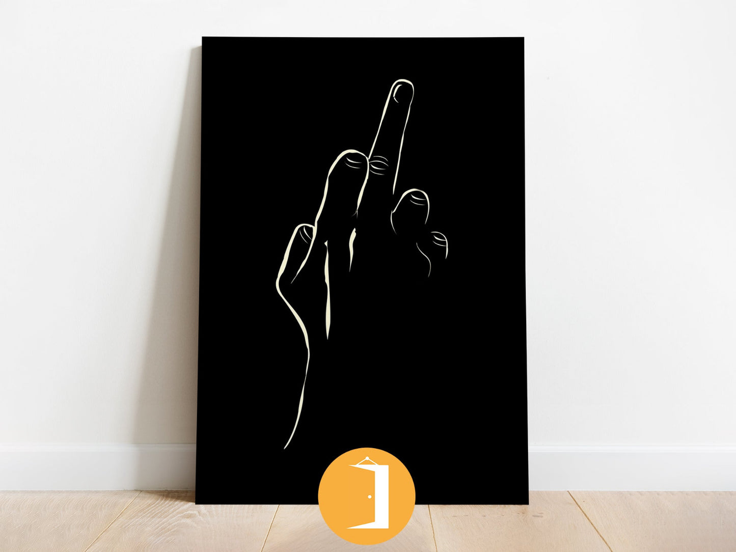 Middle Finger Illustration Illustrated Poster