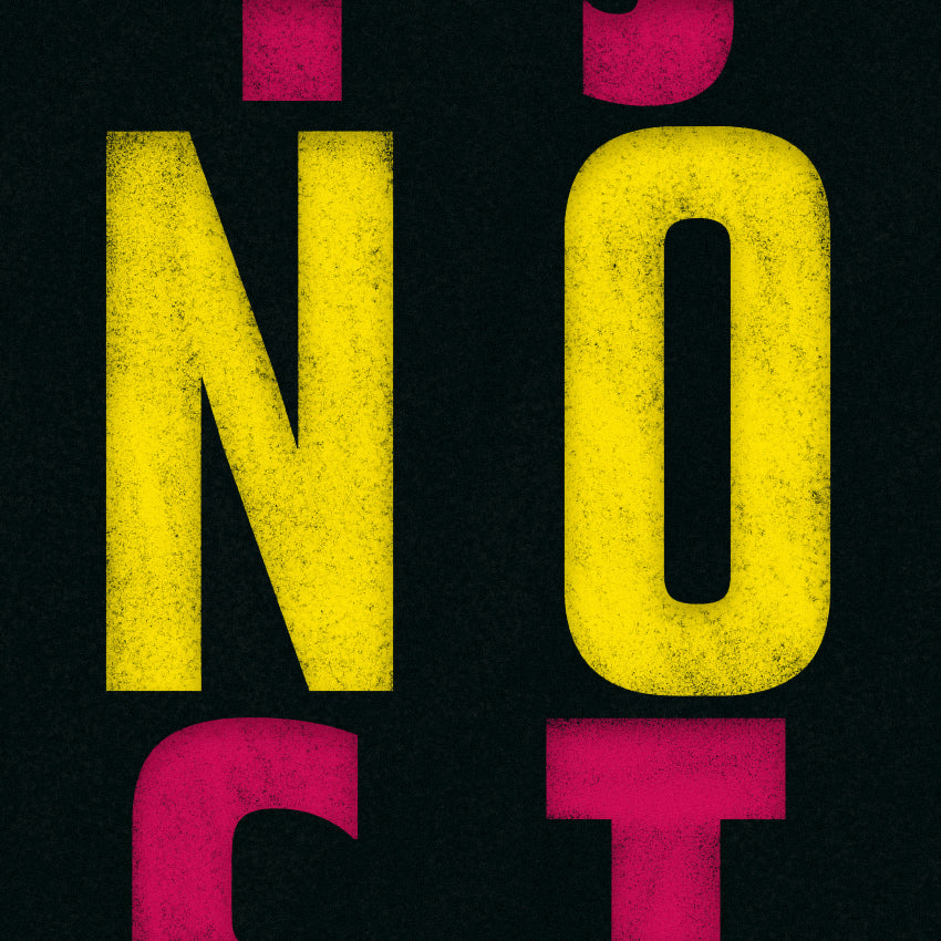 NO means NO Alphabet Motivational Typography Home Wall Art Illustrated Poster