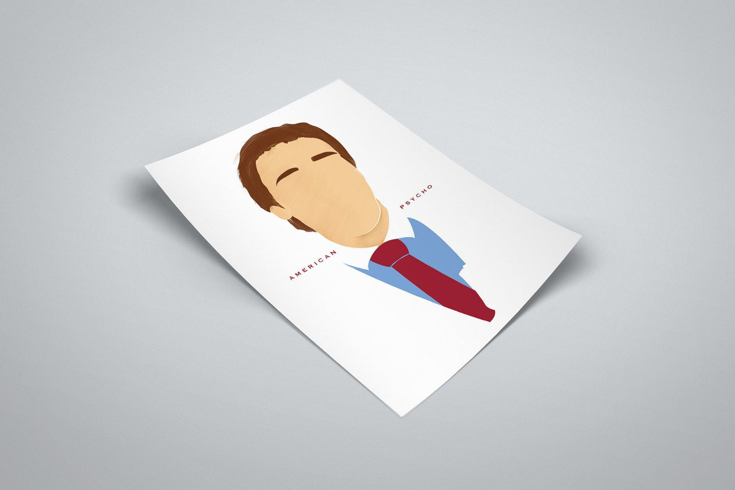 American Psycho Film Poster | Patrick Bateman Minimal Illustrated Movie Print