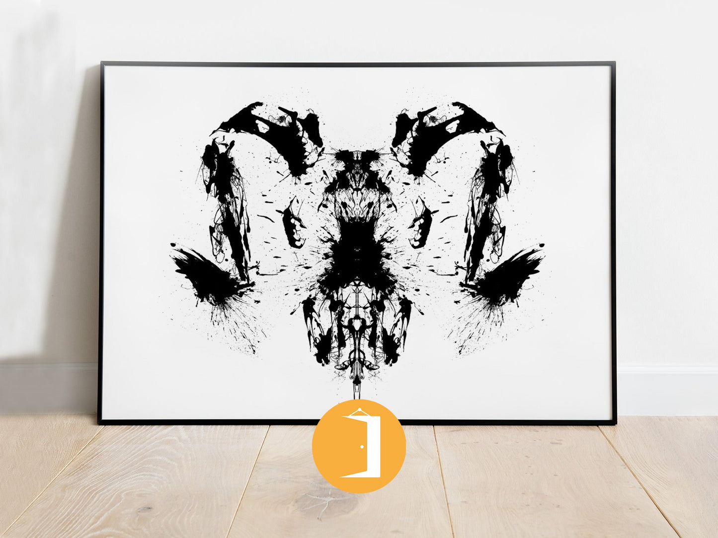 Rorschach Inkblot Art | Rorschach Test Ram Skull Ink Illustrated Poster