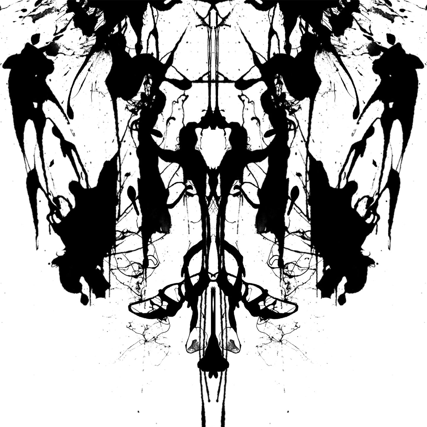 Rorschach Inkblot Art | Rorschach Test Ram Skull Ink Illustrated Poster