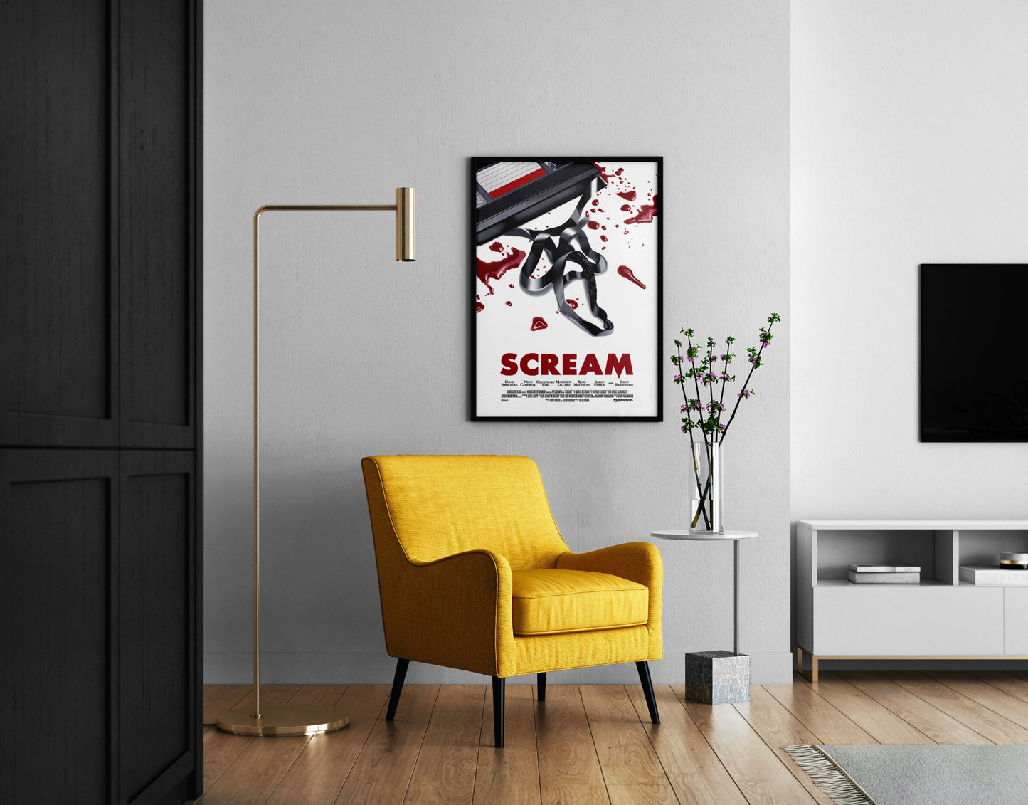 Scream Movie Poster | 1996 Minimalist Movie Illustrated Poster | Horror Film Art | Ghostface