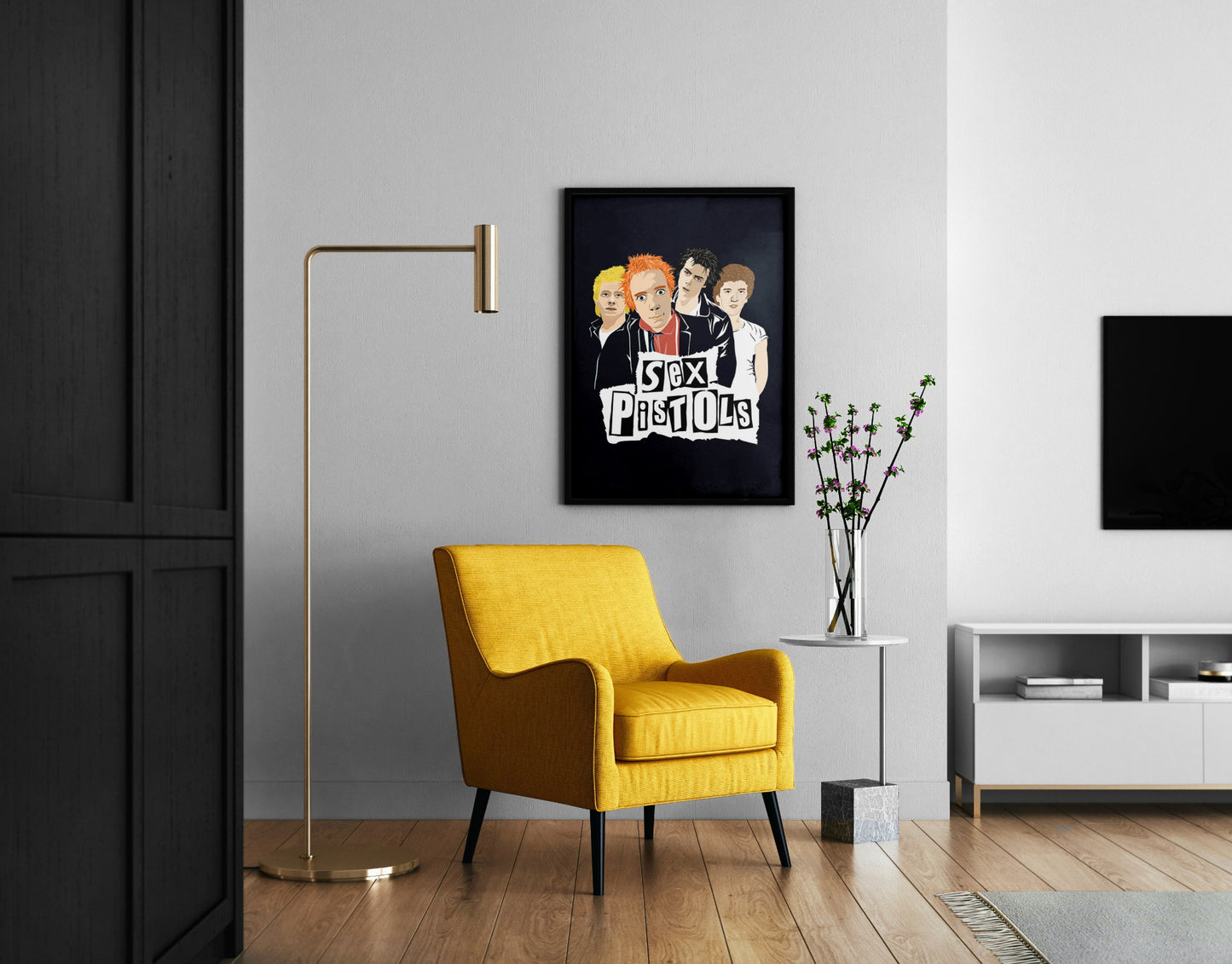 Sex Pistols Poster | Punk Portrait Minimalist Illustrated Poster