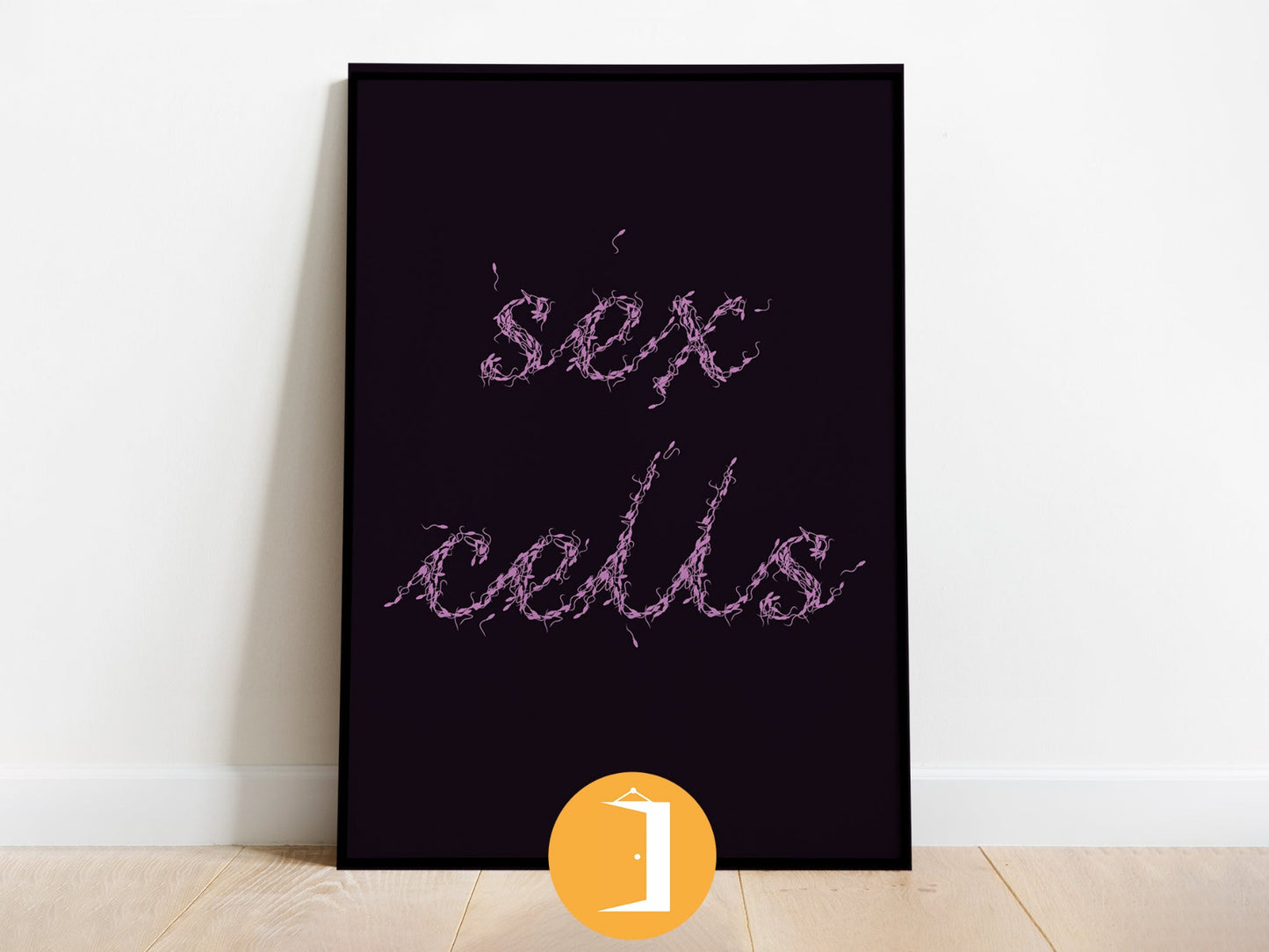 Sex Cells Funny Typography Illustrated Poster