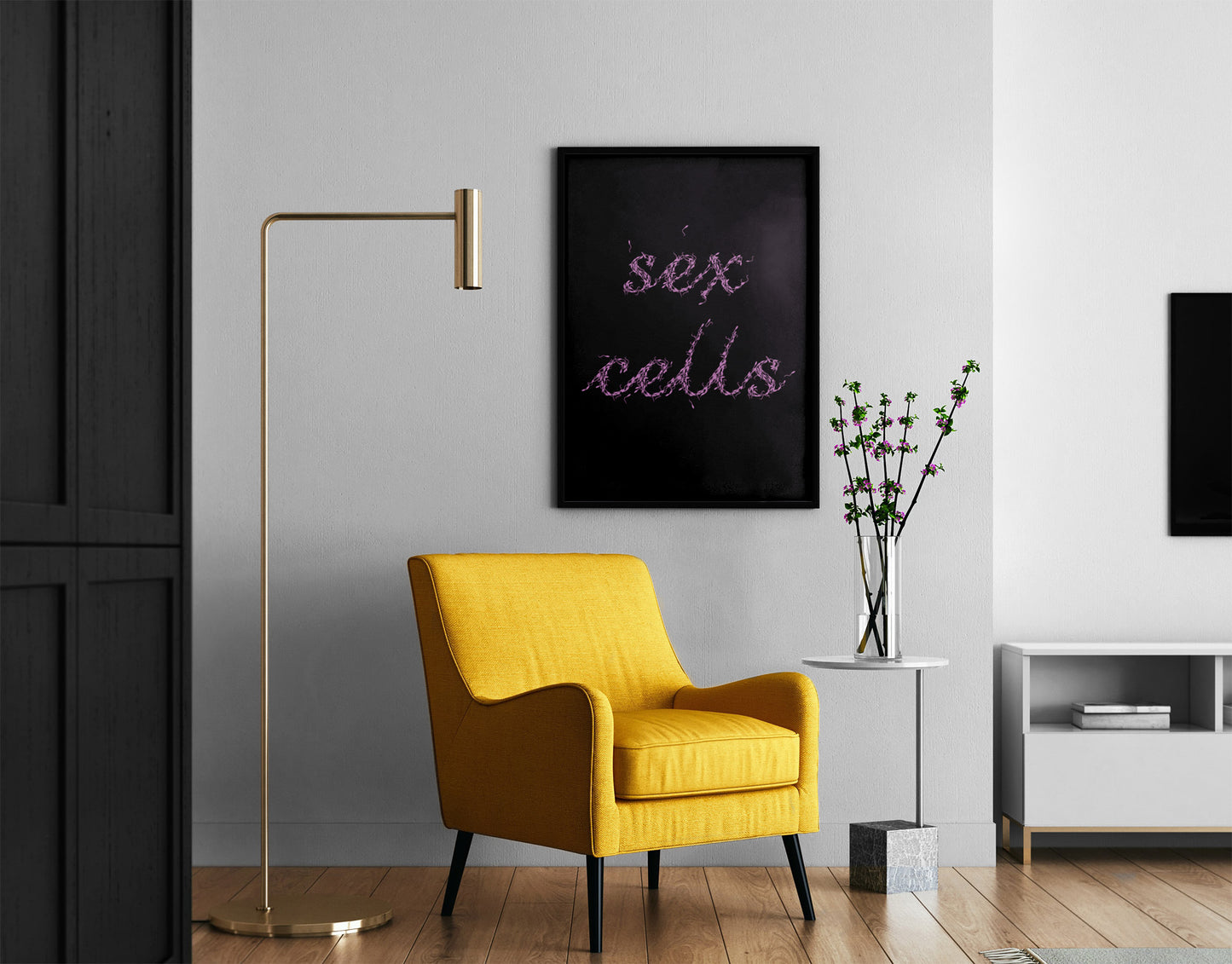 Sex Cells Funny Typography Illustrated Poster