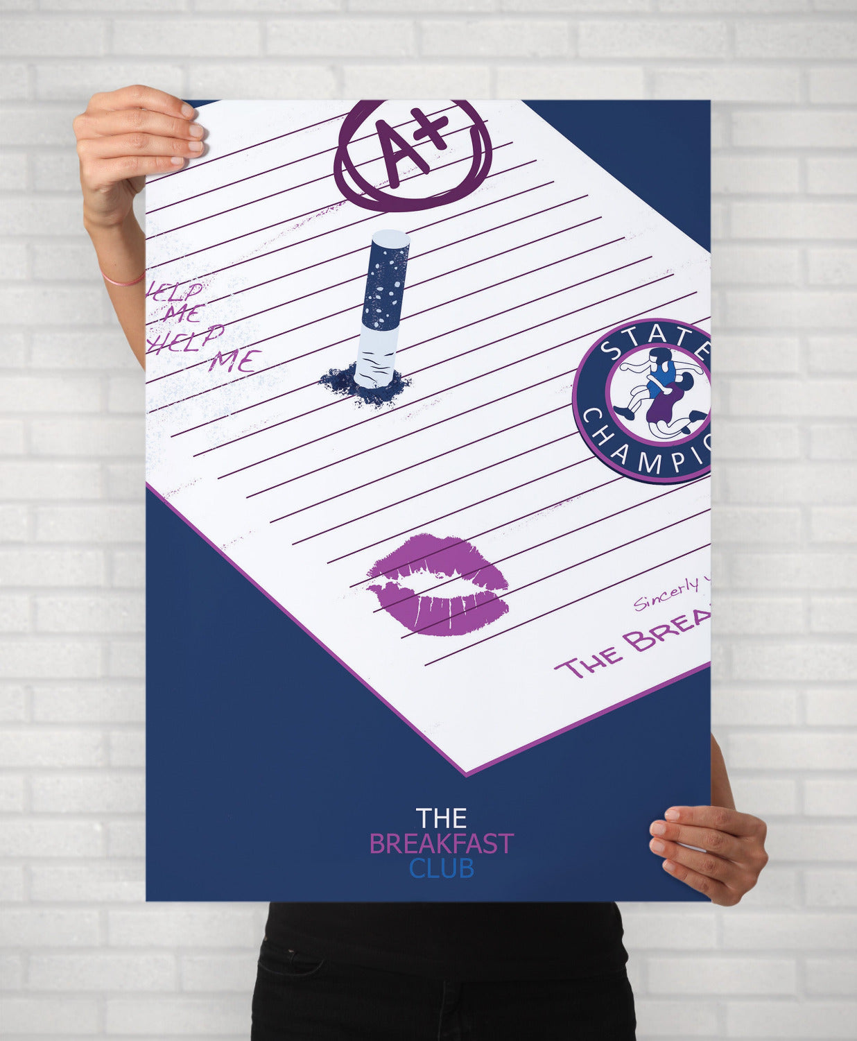 The Breakfast Club Minimal Movie Illustrated Poster