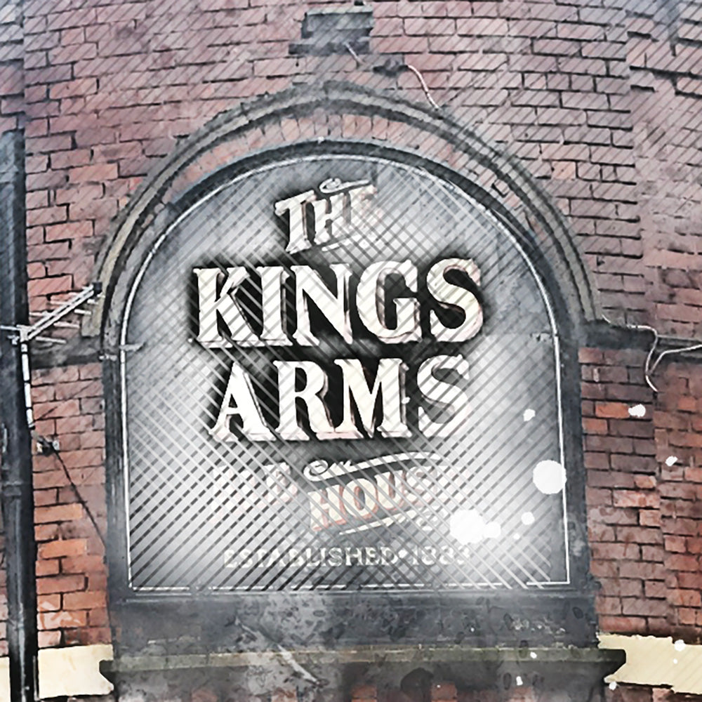 The kings Arms Pub Manchester Watercolour Style Illustrated Poster