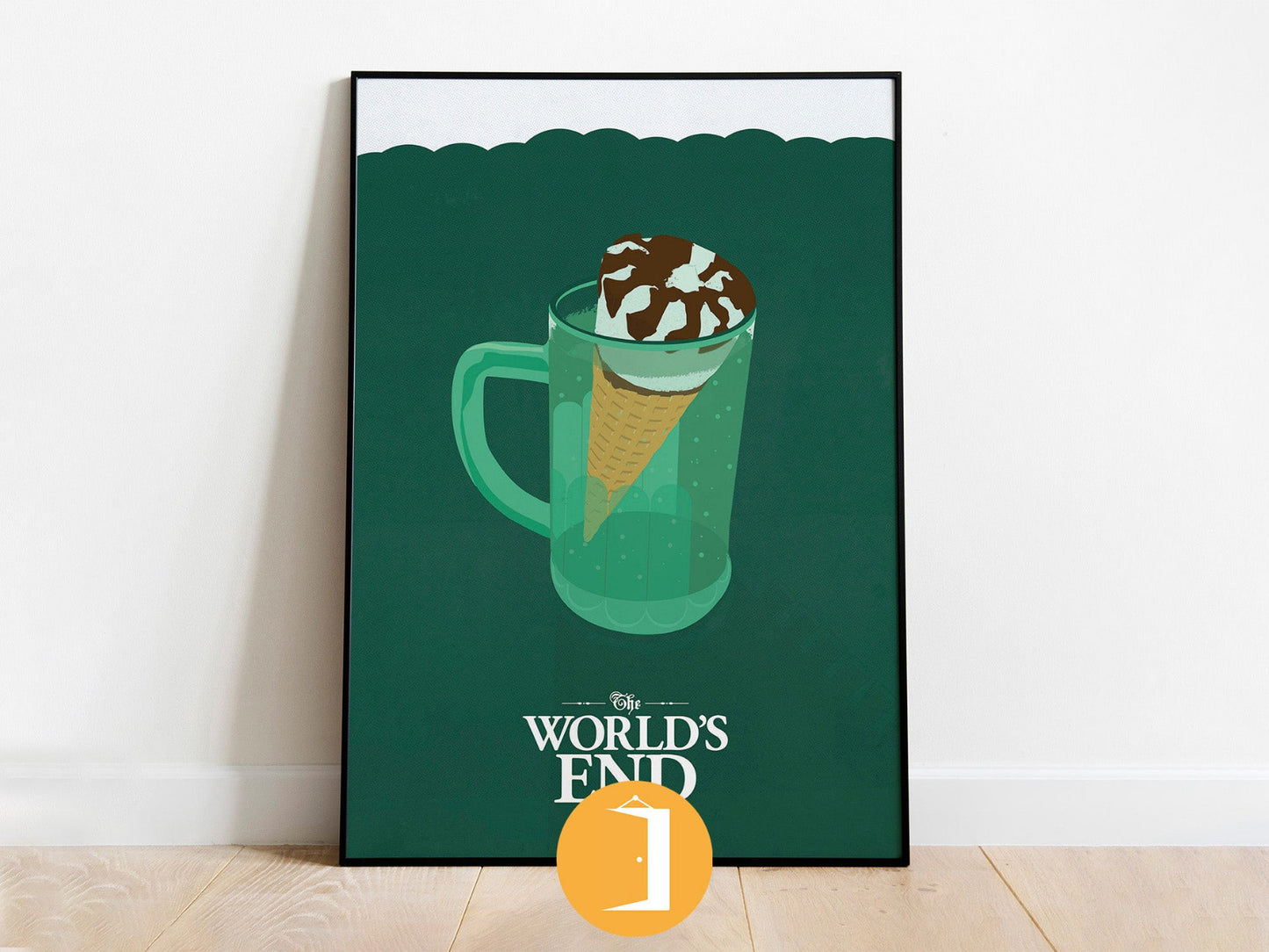 The Worlds End Minimal Movie Illustrated Poster