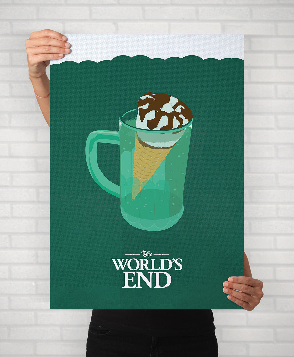 The Worlds End Minimal Movie Illustrated Poster